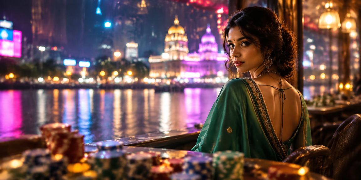 Mumbai casino betting vibrant scene with traditional attire